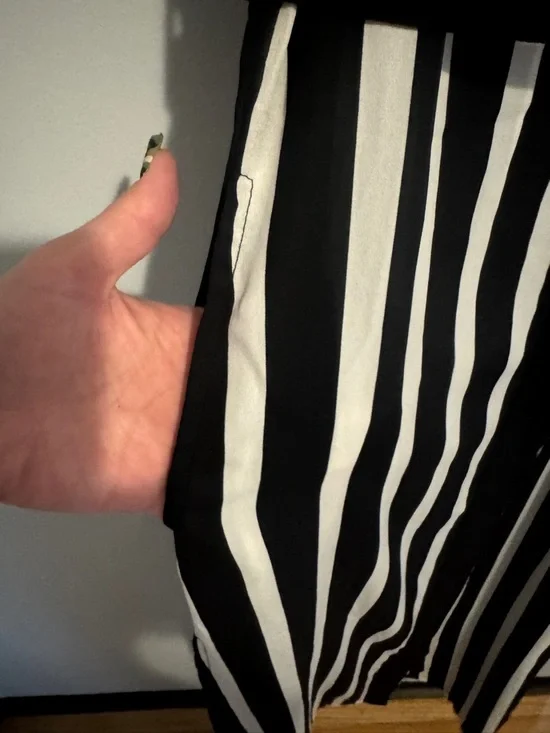 Killstar Black and White Vertical Stripe Maxi Dress - Picture 9 of 12